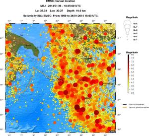 regional magnitude historical seismicity