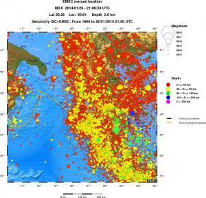 regional historical seismicity