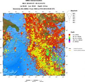 regional historical seismicity