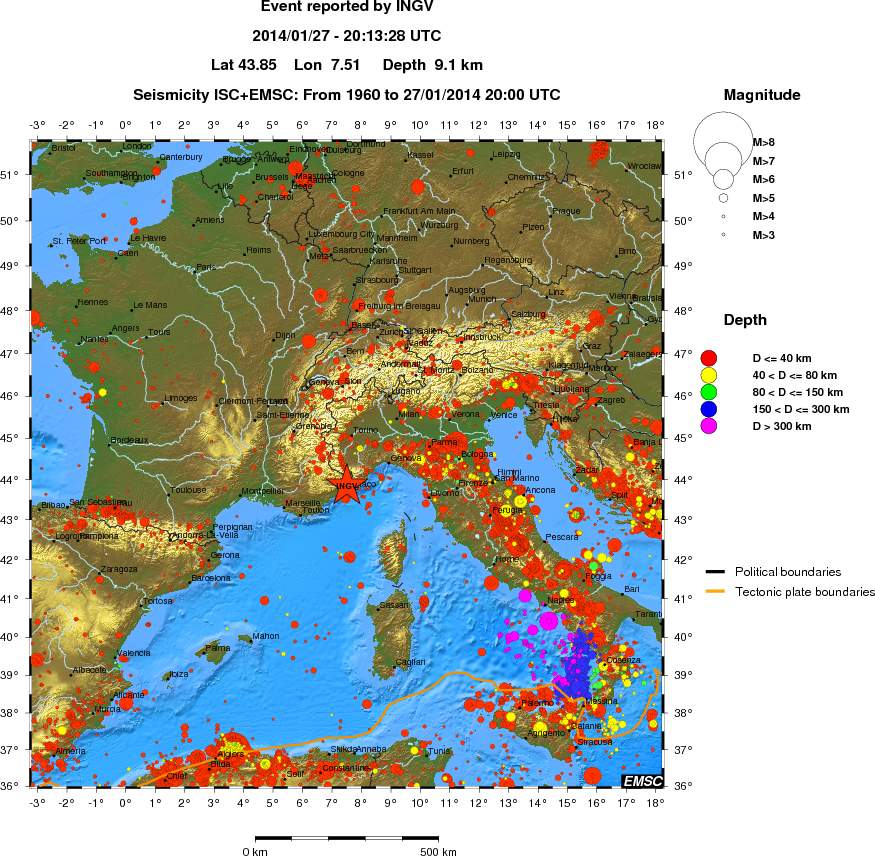 wide historical seismicity