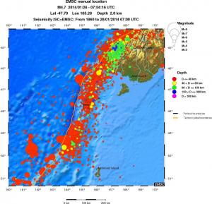 regional historical seismicity