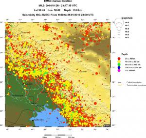 regional historical seismicity