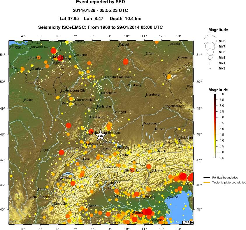 regional magnitude historical seismicity