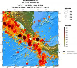 regional magnitude historical seismicity