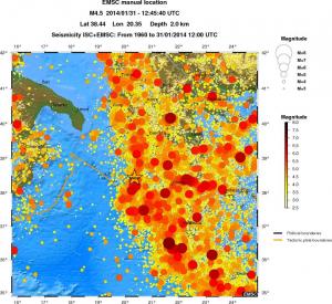 regional magnitude historical seismicity