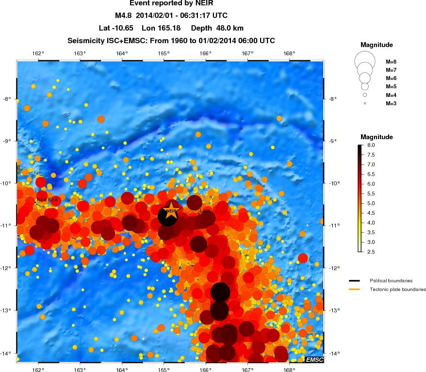 regional magnitude historical seismicity