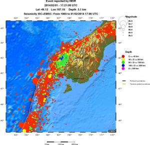 regional historical seismicity
