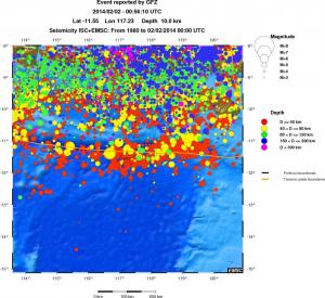 regional historical seismicity