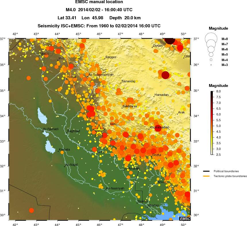 regional magnitude historical seismicity