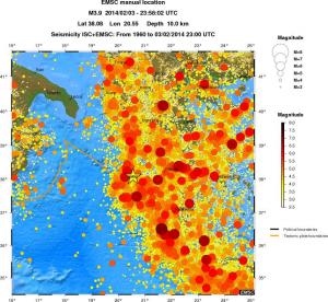 regional magnitude historical seismicity