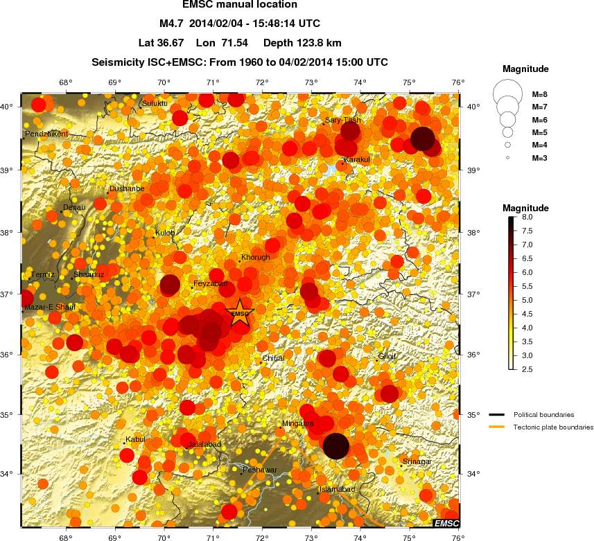 regional magnitude historical seismicity
