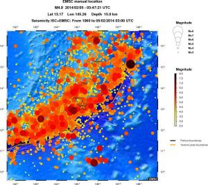 regional magnitude historical seismicity
