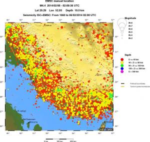 regional historical seismicity