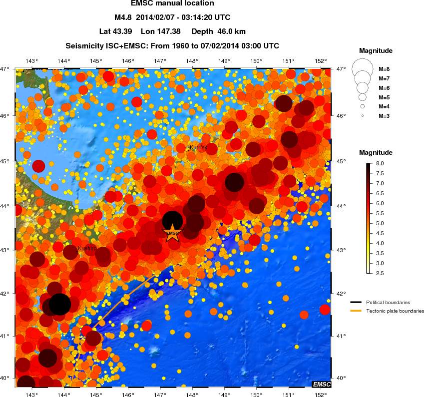regional magnitude historical seismicity