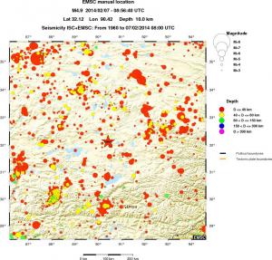 regional historical seismicity