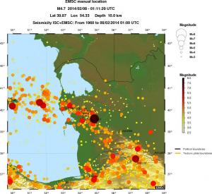regional magnitude historical seismicity