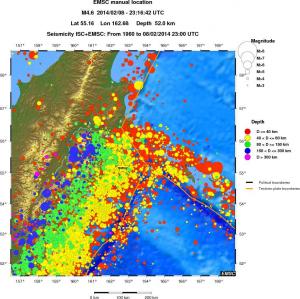 regional historical seismicity