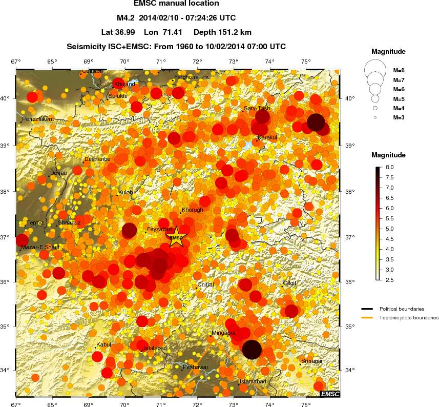 regional magnitude historical seismicity