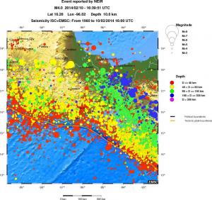 regional historical seismicity