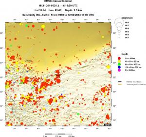 regional historical seismicity