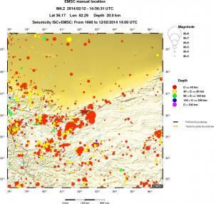 regional historical seismicity