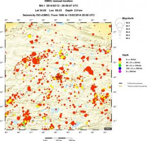 regional historical seismicity
