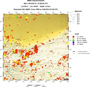 regional historical seismicity
