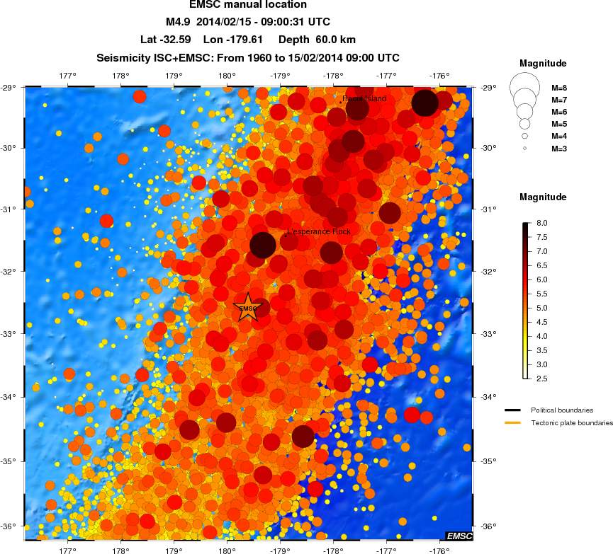 regional magnitude historical seismicity
