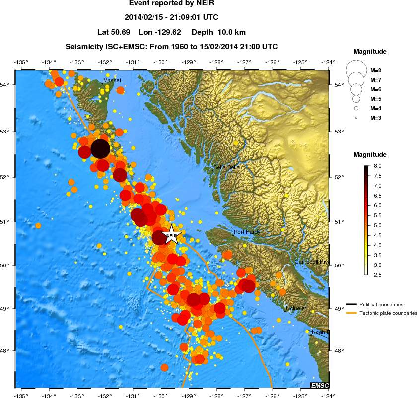 regional magnitude historical seismicity