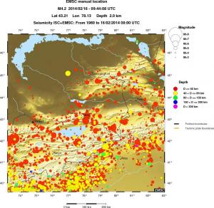 regional historical seismicity