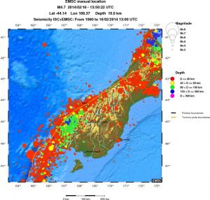 regional historical seismicity