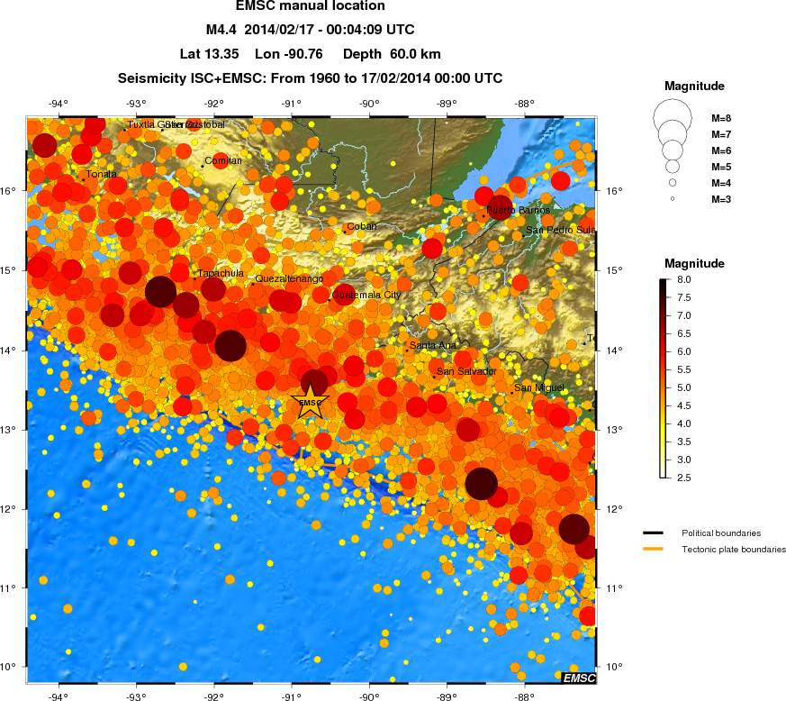 regional magnitude historical seismicity