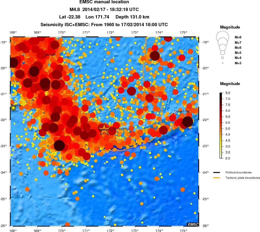 regional magnitude historical seismicity