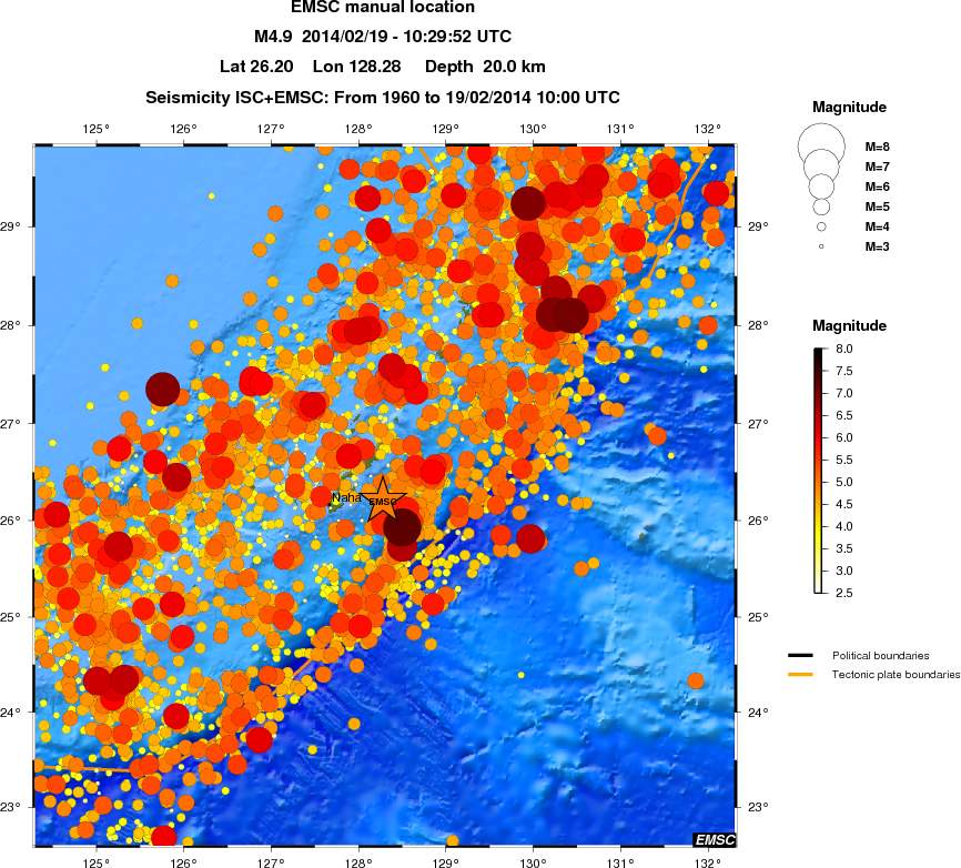 regional magnitude historical seismicity
