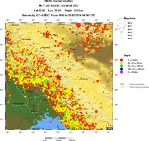 regional historical seismicity