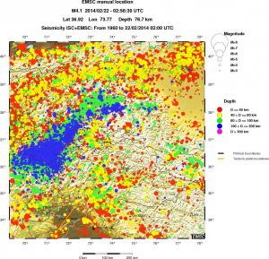 regional historical seismicity