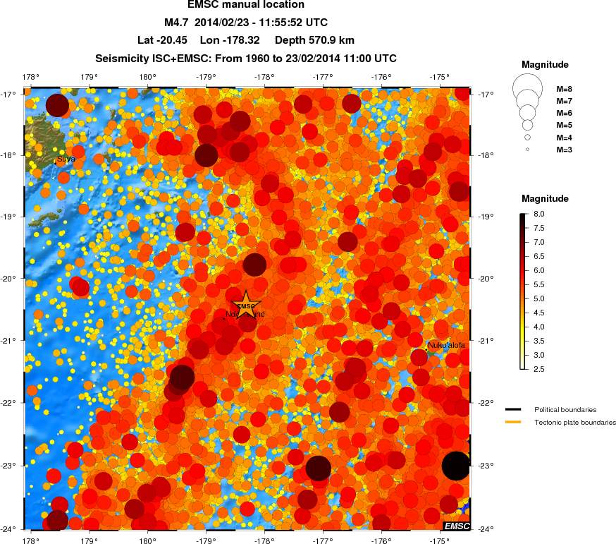 regional magnitude historical seismicity