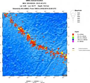 regional historical seismicity