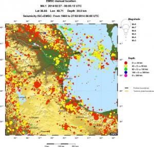 regional historical seismicity
