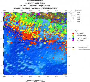 regional historical seismicity