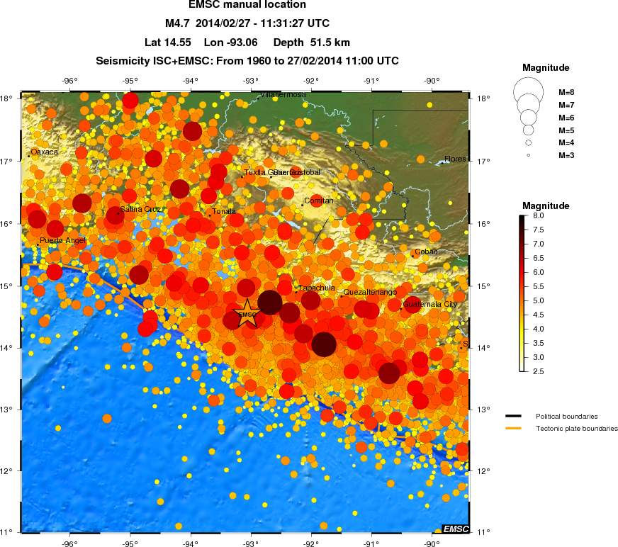 regional magnitude historical seismicity