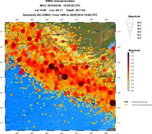 regional magnitude historical seismicity