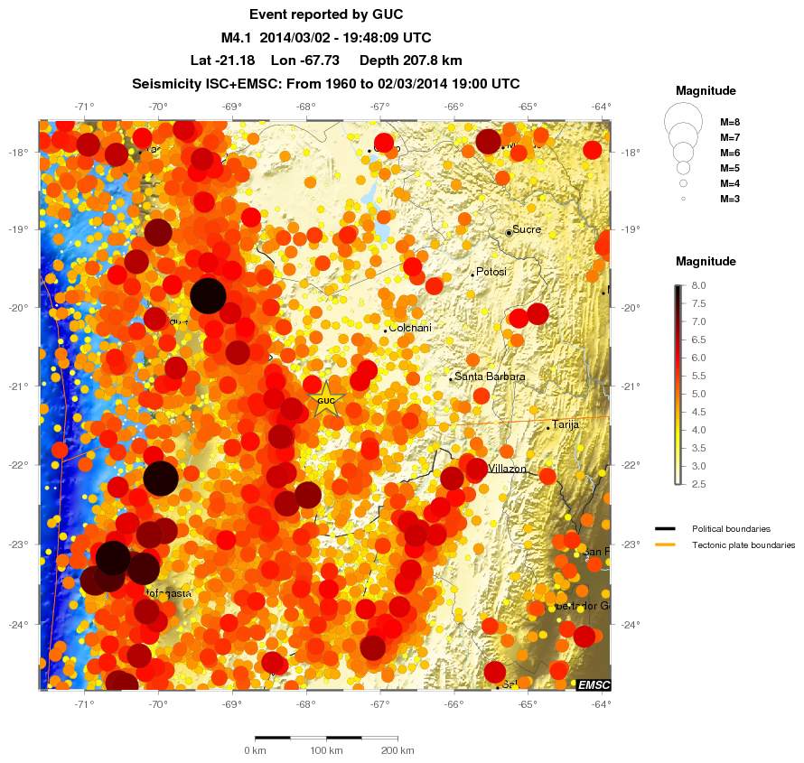 regional magnitude historical seismicity