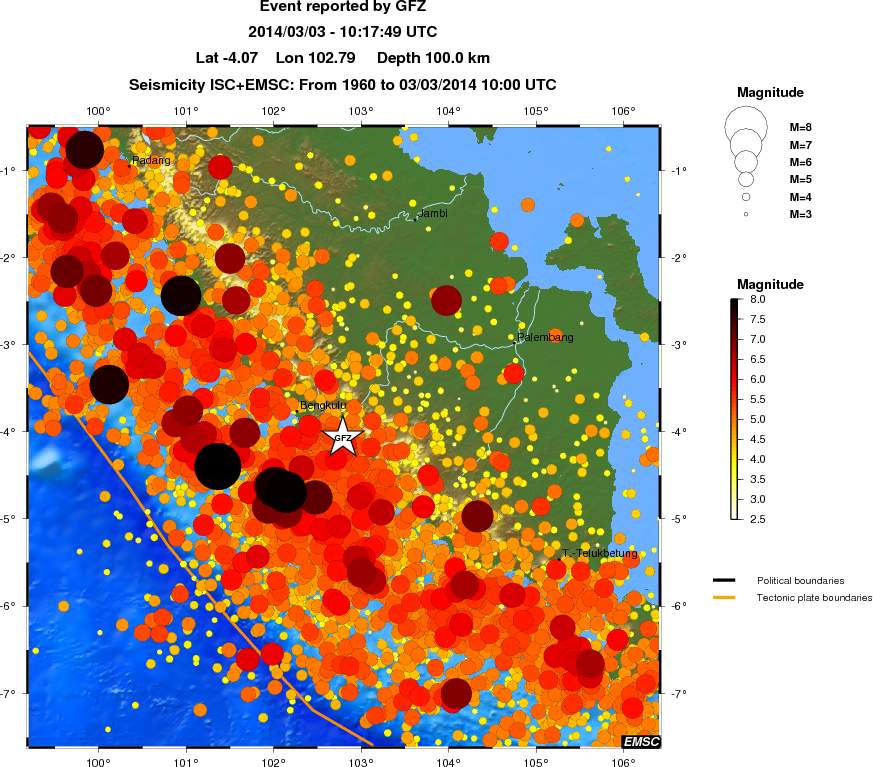 regional magnitude historical seismicity