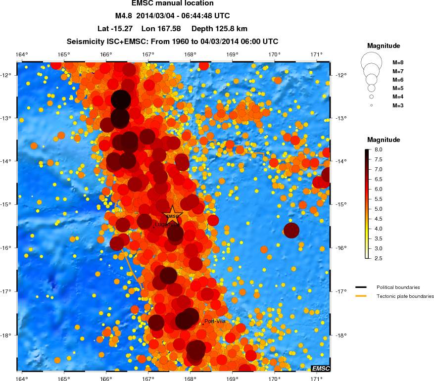 regional magnitude historical seismicity