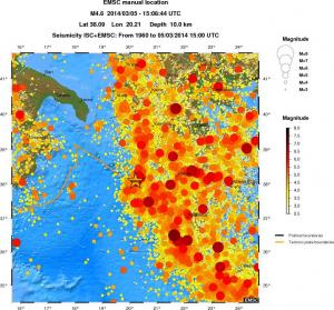 regional magnitude historical seismicity