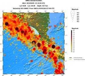 regional magnitude historical seismicity