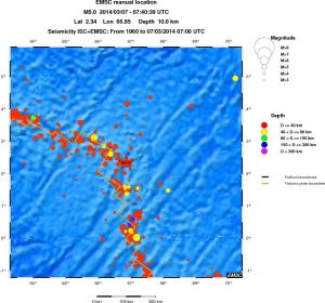 regional historical seismicity