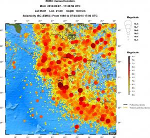 regional magnitude historical seismicity