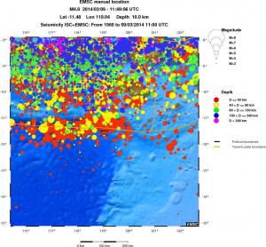 regional historical seismicity